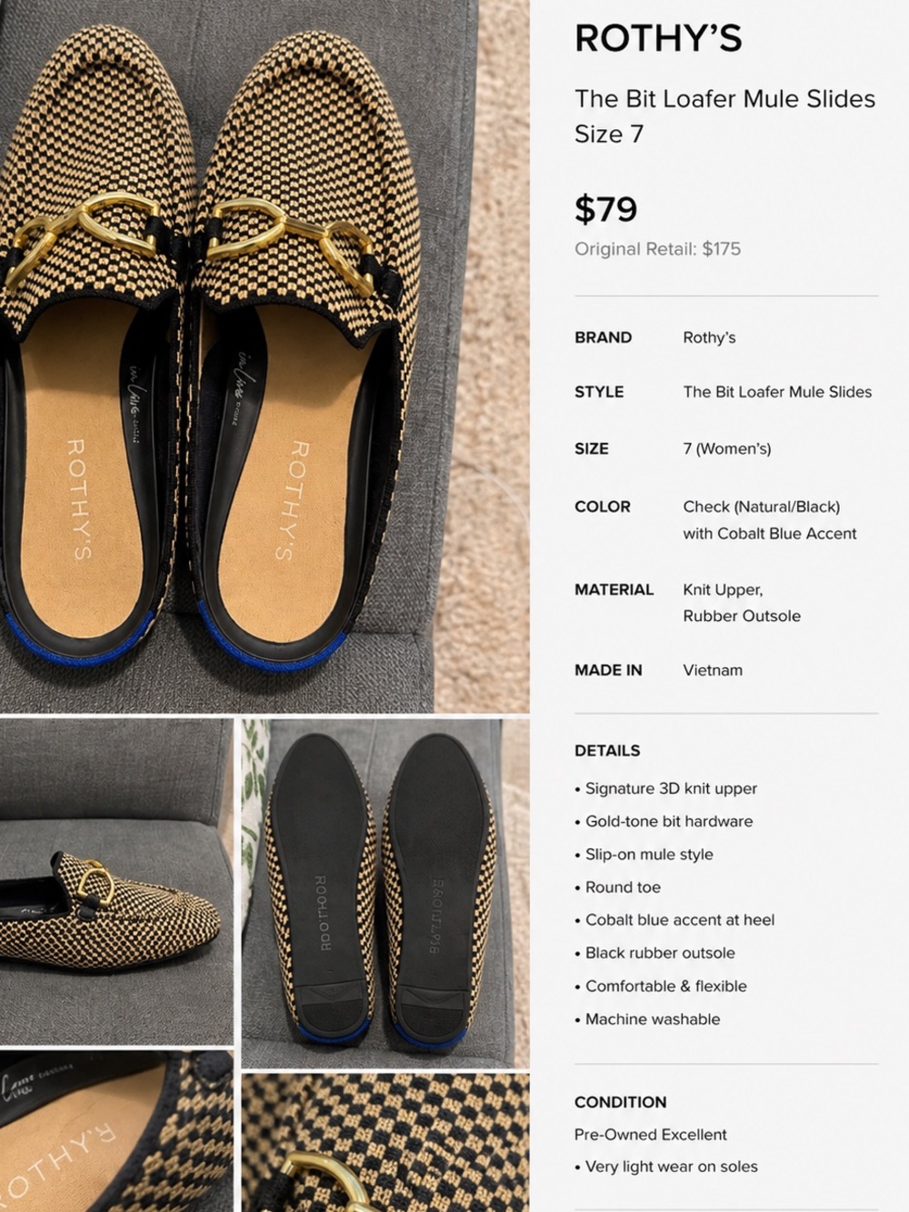 Rothy’s Bit Loafer Mule